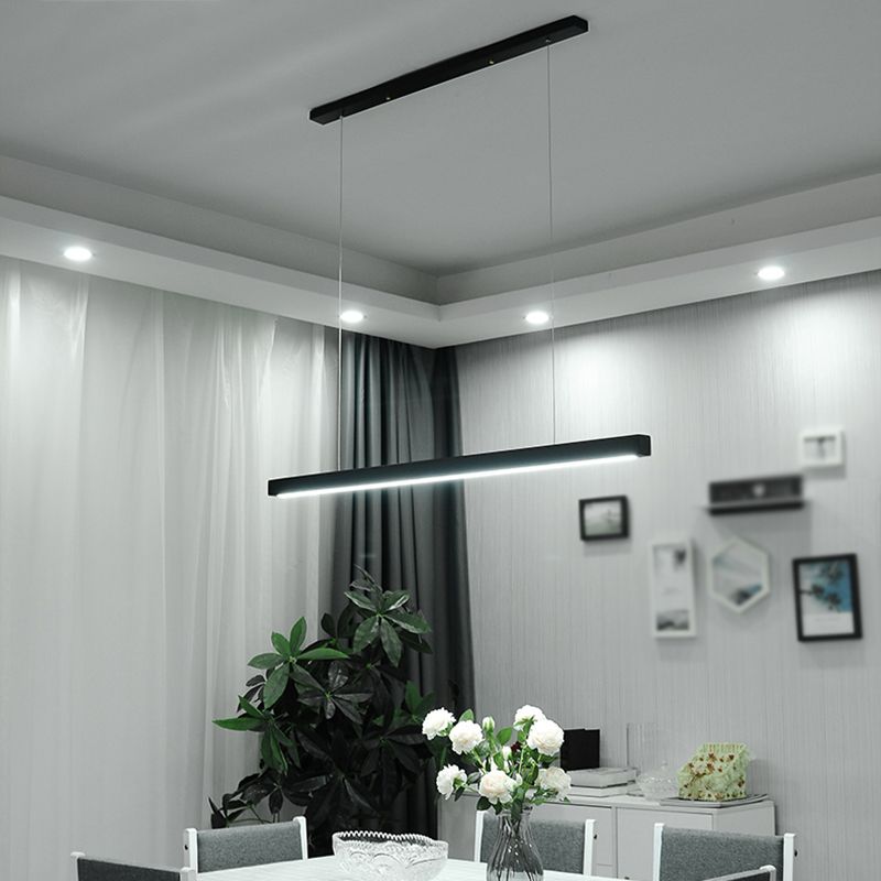 Forma lineal Luz colgante de estilo contemporáneo 1 accesorio de iluminación colgante de luz