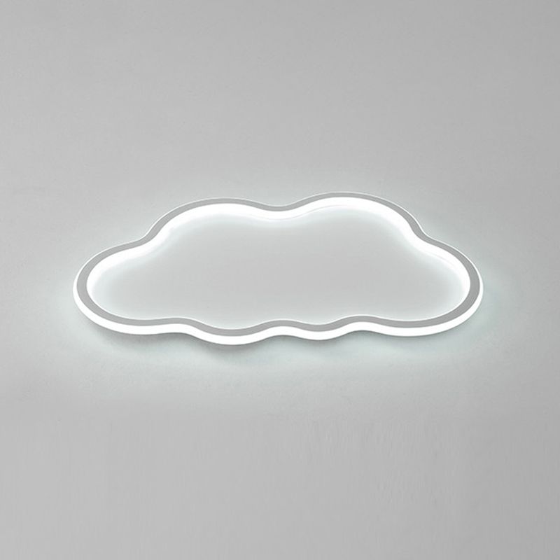 Moderna plafoniera a nuvola in alluminio con montaggio a incasso a LED con paralume in silicone