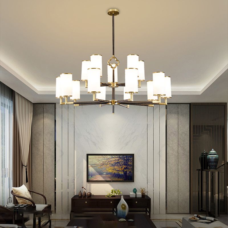 Luces colgantes colgantes de cilindros modernos de vidrio colgante moderno