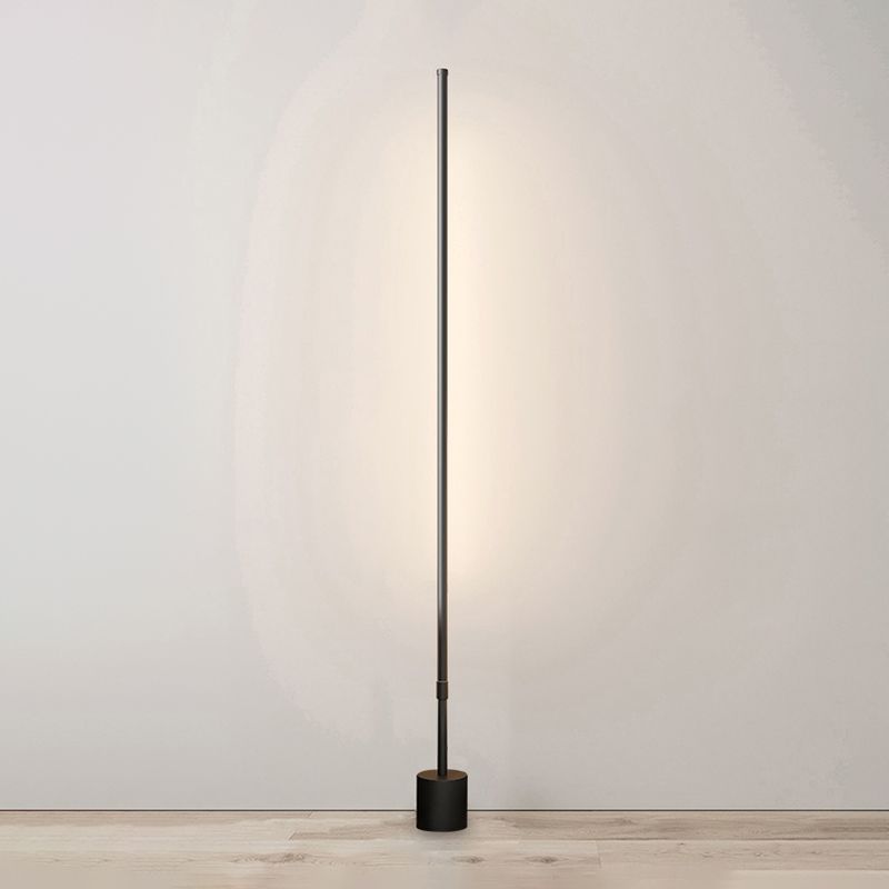 Linear Shape Floor Lamp Contemporary Style Metal 1 Light Floor Lighting