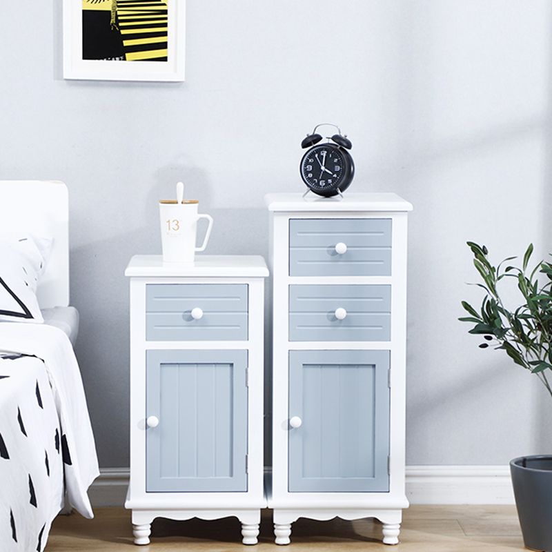 Nautical Vertical Solid Wood Storage Chest Bedroom Chest with Drawers