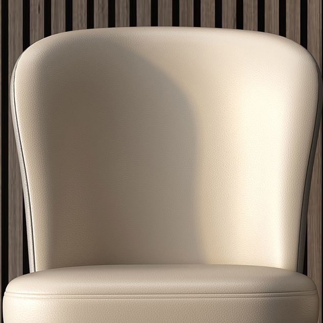 Silla sin brazos de comedor de cuero Glam, silla Parsons de comedor de metal para uso doméstico