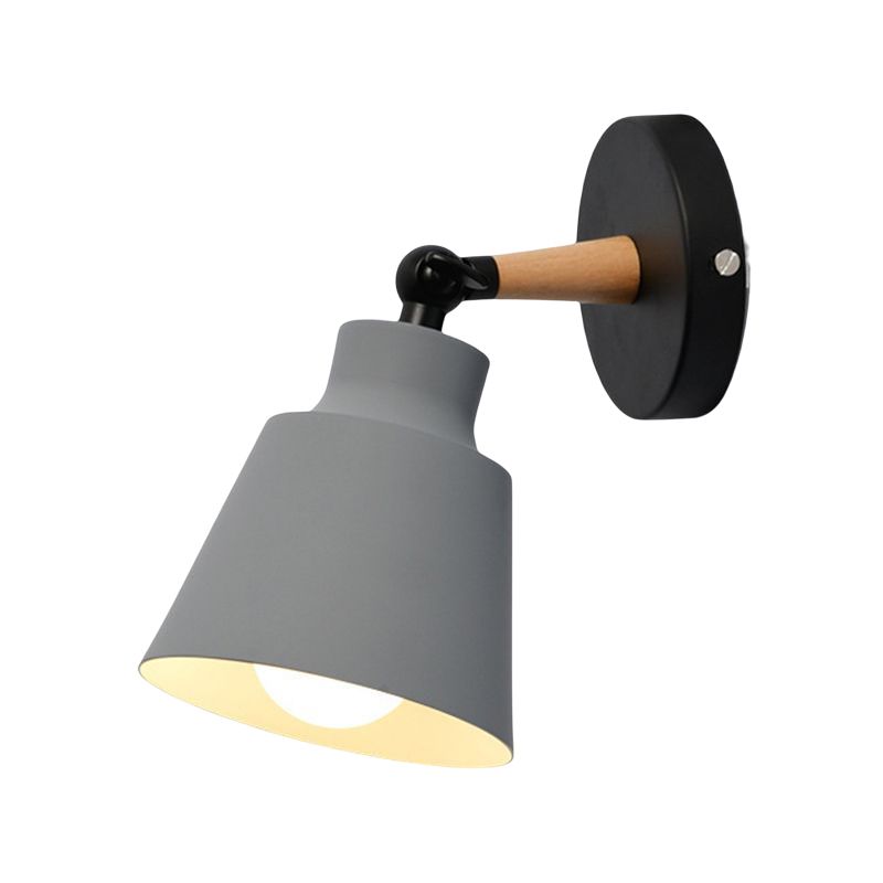Contemporary Wood Wall Light Macaron Lighting for Living Room