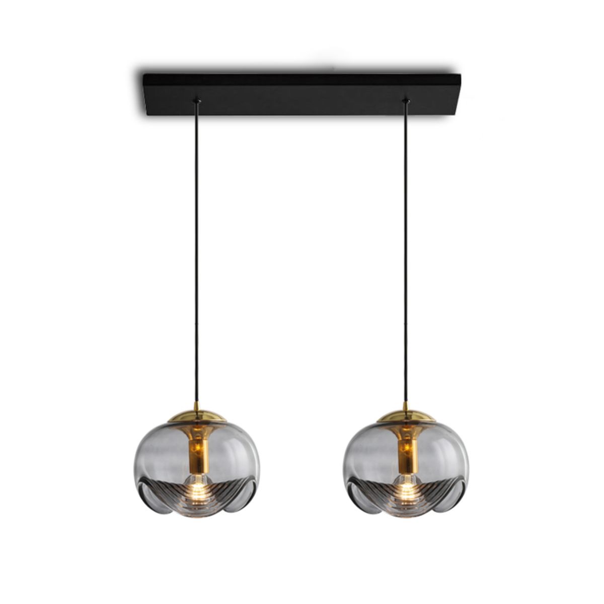 Spherical Shape Hanging Light Modern Style Glass Multi Light Hanging Lamp for Living Room