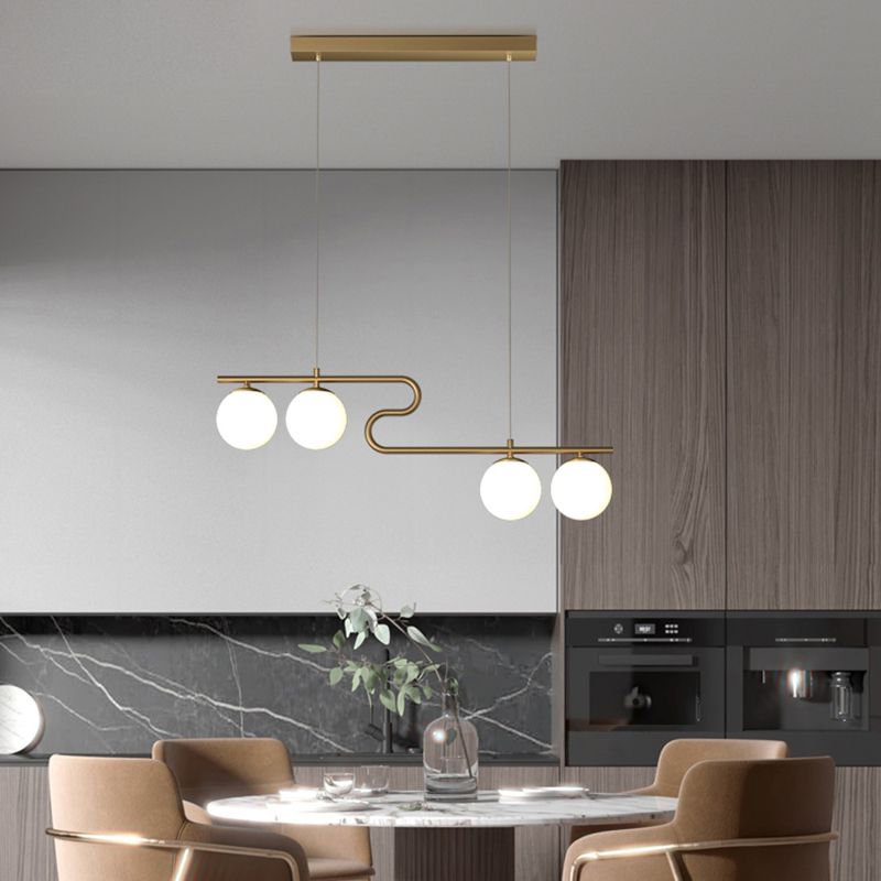Sala da pranzo globale Isola Luce Light Glass Luce a soffitto in stile moderno