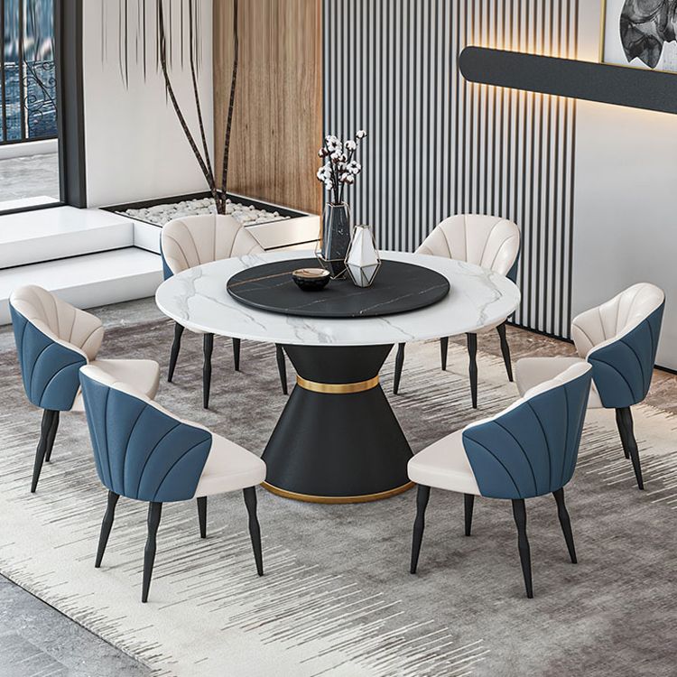 1/2/7/9 Pcs Metal Contemporary Dining Room Set with Round Table Dinette Set