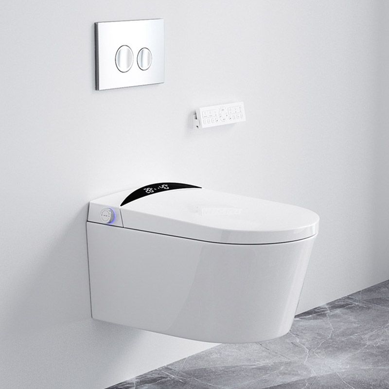 Contemporary 1-Piece Toilet Bowl In-Wall Urine Toilet with Slow Close Seat for Washroom