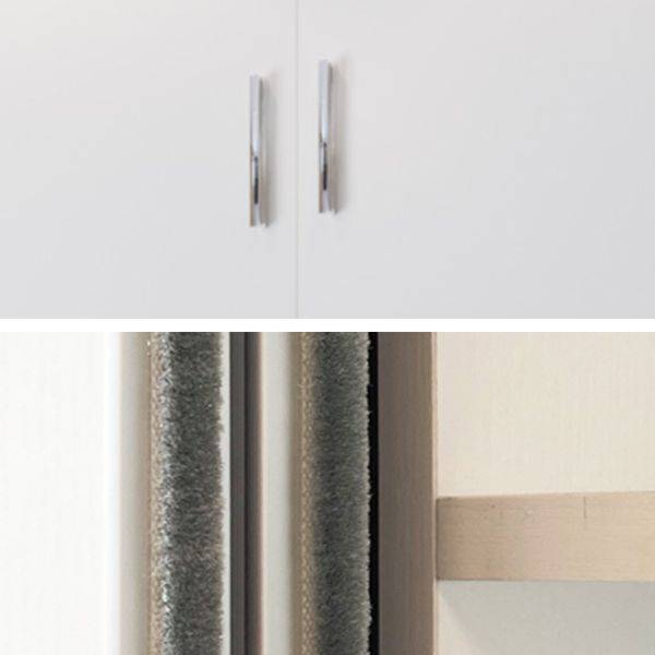 Modern White Wardrobe Armoire Wooden Wardrobe Cabinet with Shelves