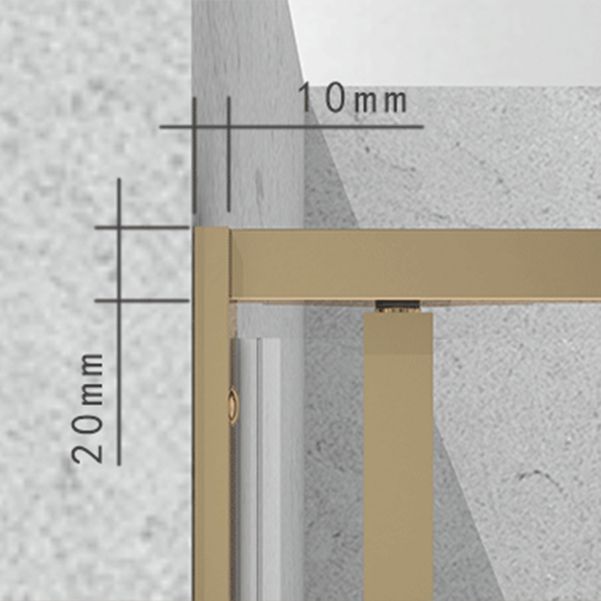 Semi Frameless Tempered Glass Shower Door Pivot Shower Doors