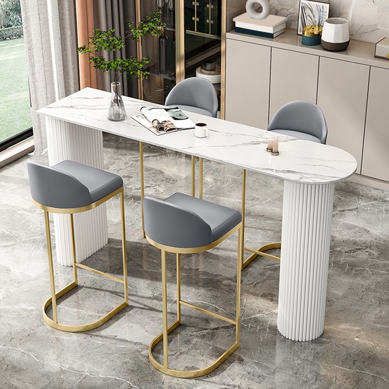 Armless Counter Height Stools Glam Counter and Bar Stool for Restaurant