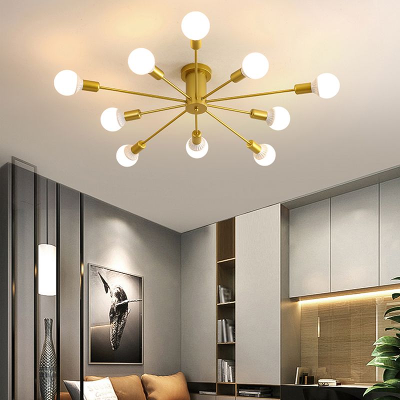 Industrial Ceiling Light Minimalist Flush Mount Ceiling Light Fixture with Glass Shade