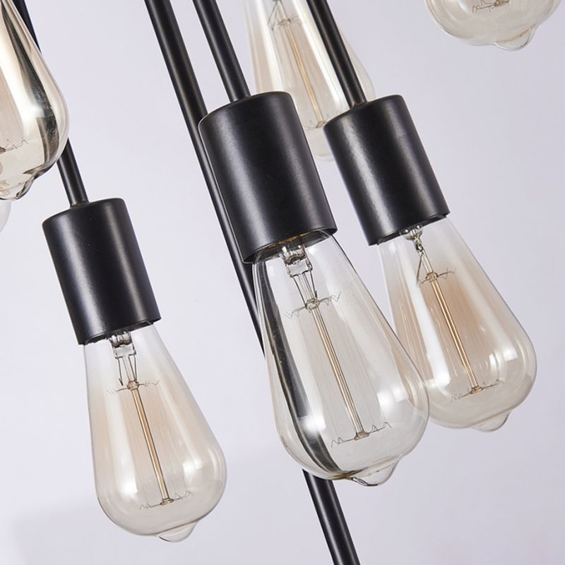 Luz de lámpara de araña expuesta iluminación colgante de metal industrial para restaurante