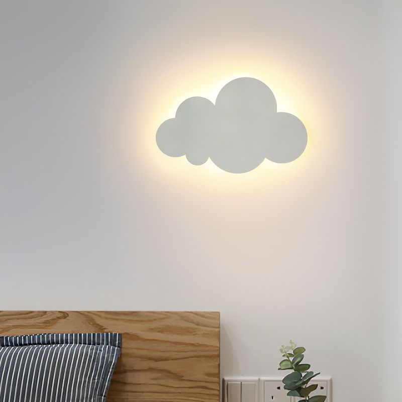 Single Modern White Wall Mounted Sconce Unique Wall Light for Foyer