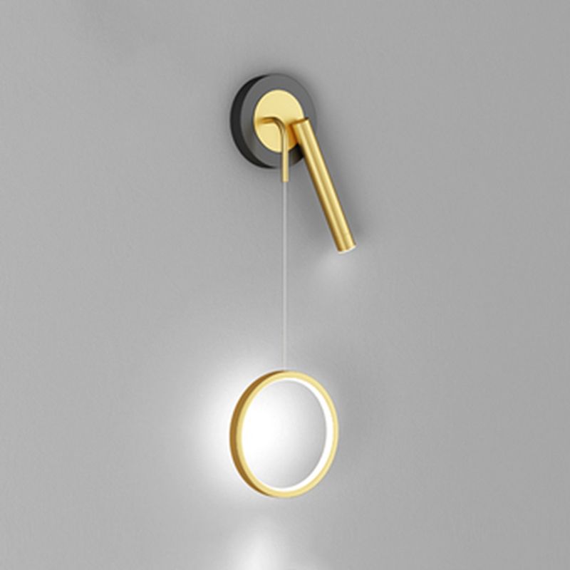 Modern Style Unique Shape Wall Sconce Metal 2 Light Wall Lighting for Bedroom