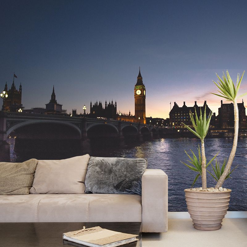 Beautiful Cityscapes Mural Decal Customized Contemporary Wall Covering