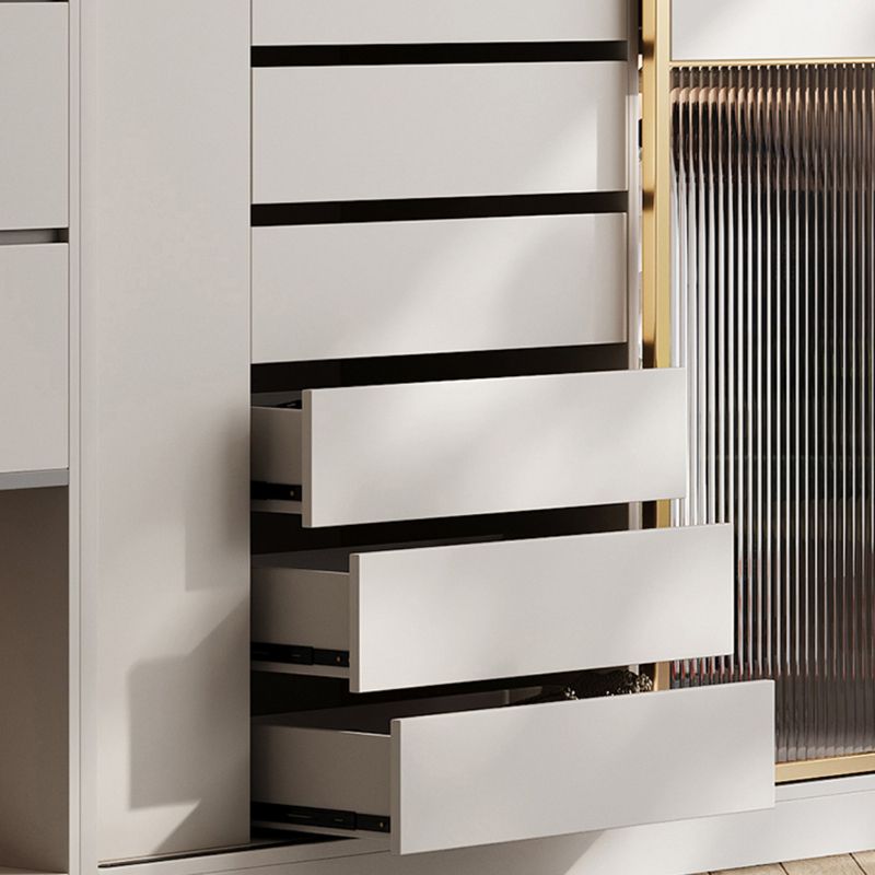 Modern Style Wardrobe Wooden Wardrobe Closet with Sliding Door