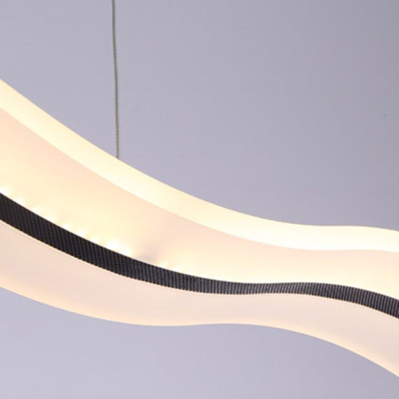 Acrylic White LED Island Light in Modern Creative Style Stainless-Steel Pendant Lamp for Dining Room