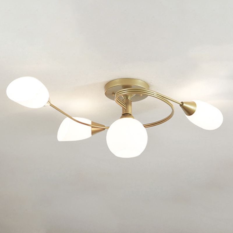 Nordic Style Metal Ceiling Light Ball Shape Ceiling Lamp for Bedroom