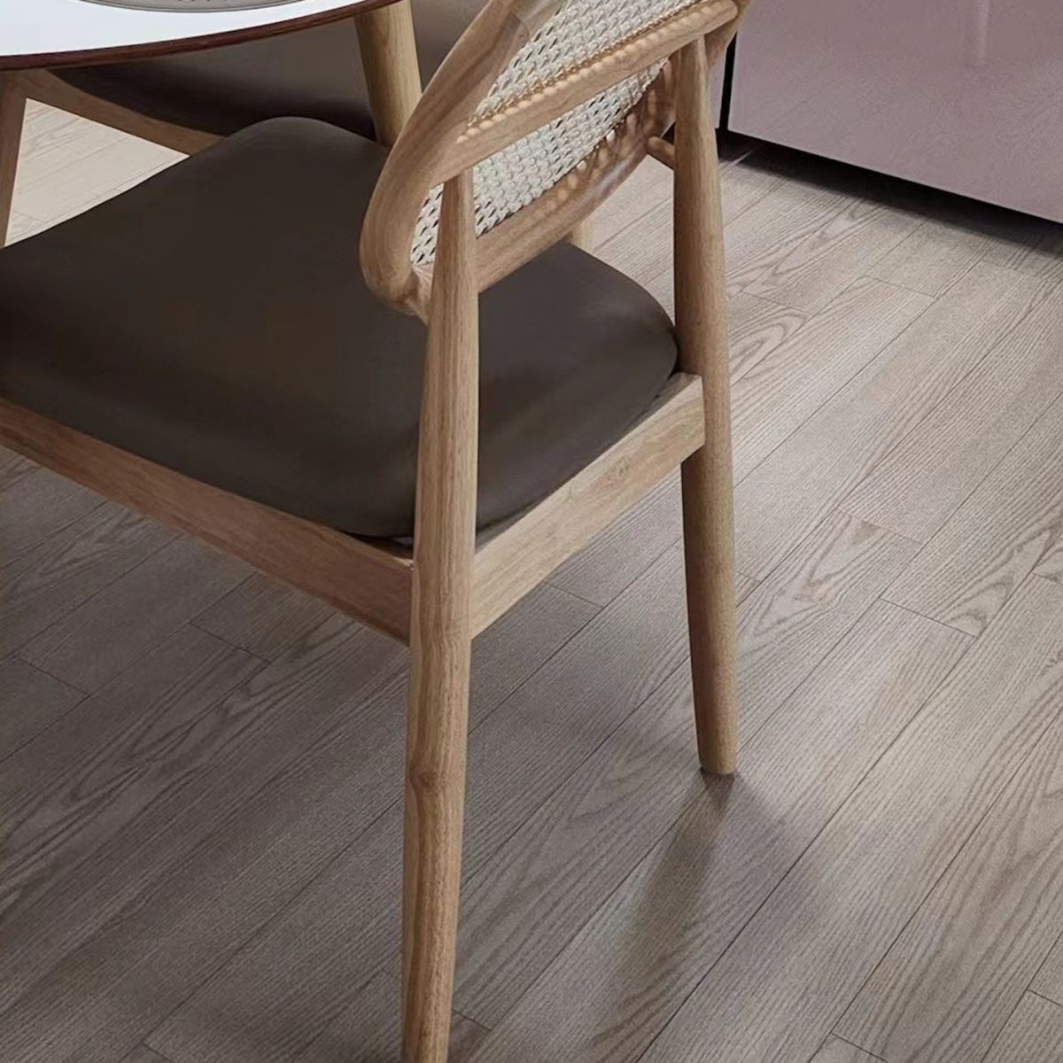 Industrial Style Side Chair Wooden Frame Side Dining Chair for Dining Room