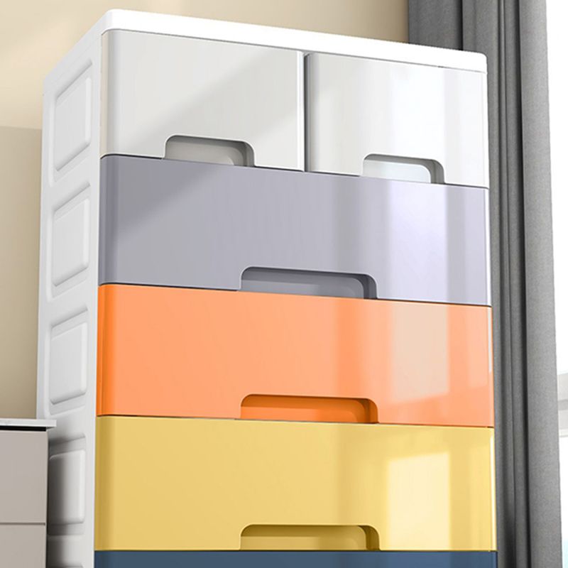 Plastic Storage Cabinet With Drawer Non-Hanging Armoire With Legs