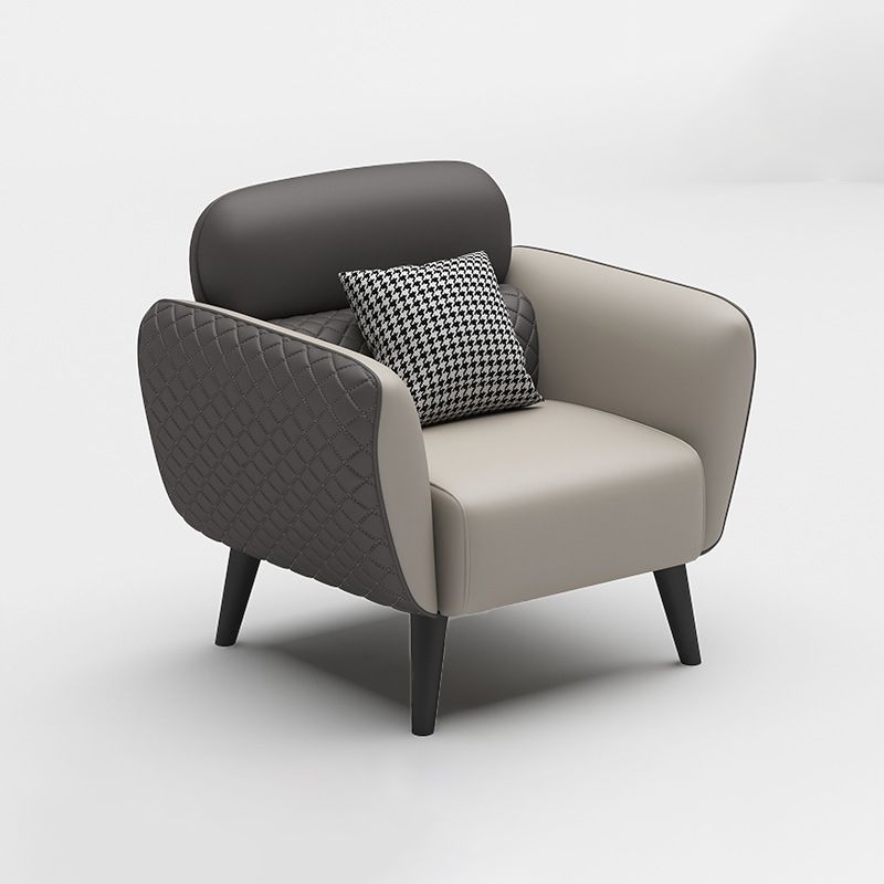 31.49" D x 33.46" H Flared Arm Sofa Faux Leather Sofa for Living Room