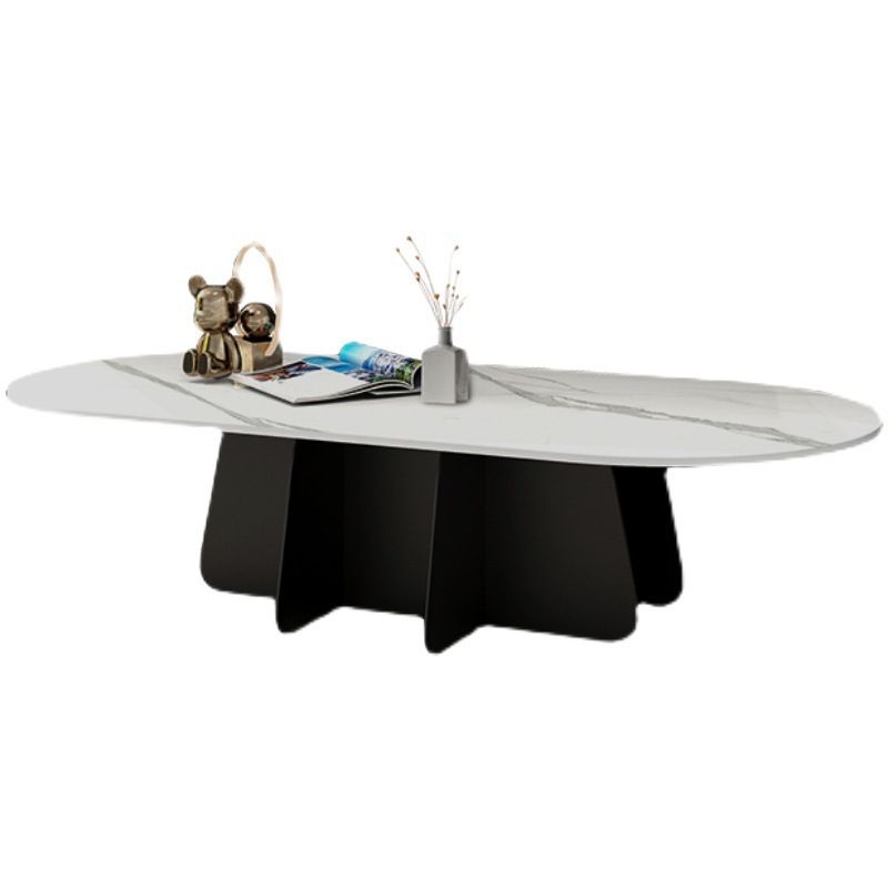 Contemporary Round Stone Pedestal Coffee Cocktail Table - 13.8''/15''/17.7'' H