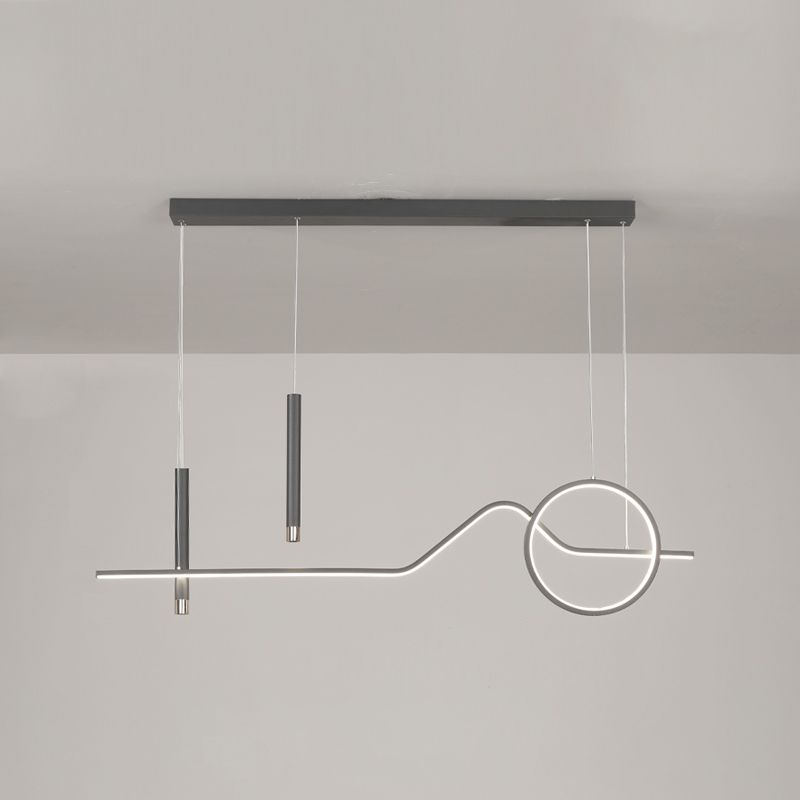 Illuminazione dell'isola geometrica contemporanea Metal 4 Light Segret Isola Light