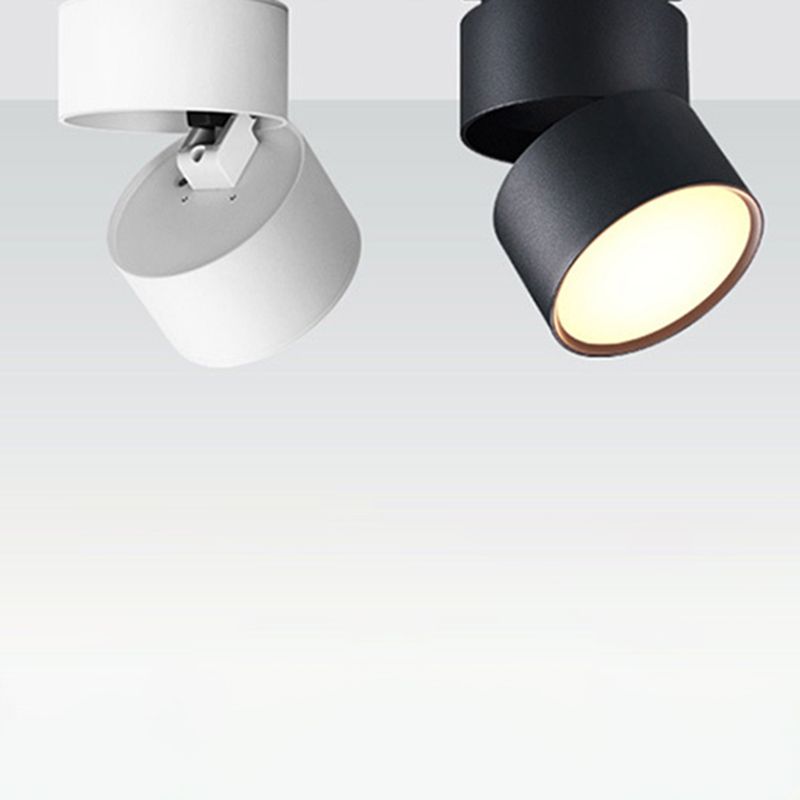 Cylinder Metal Ceiling Flush Mount Light Modern Style LED Ceiling Mounted Fixture