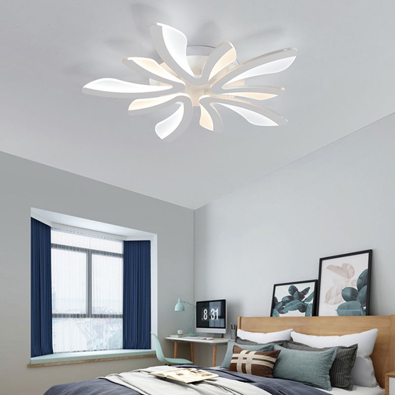 Multi - tête LED encastré salon plafonnier encastré moderne avec abat - jour acrylique