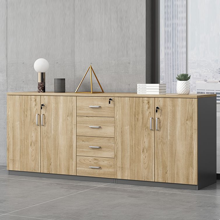 Contemporary Lateral Filing Cabinet Engineered Wood File Cabinet with Storage