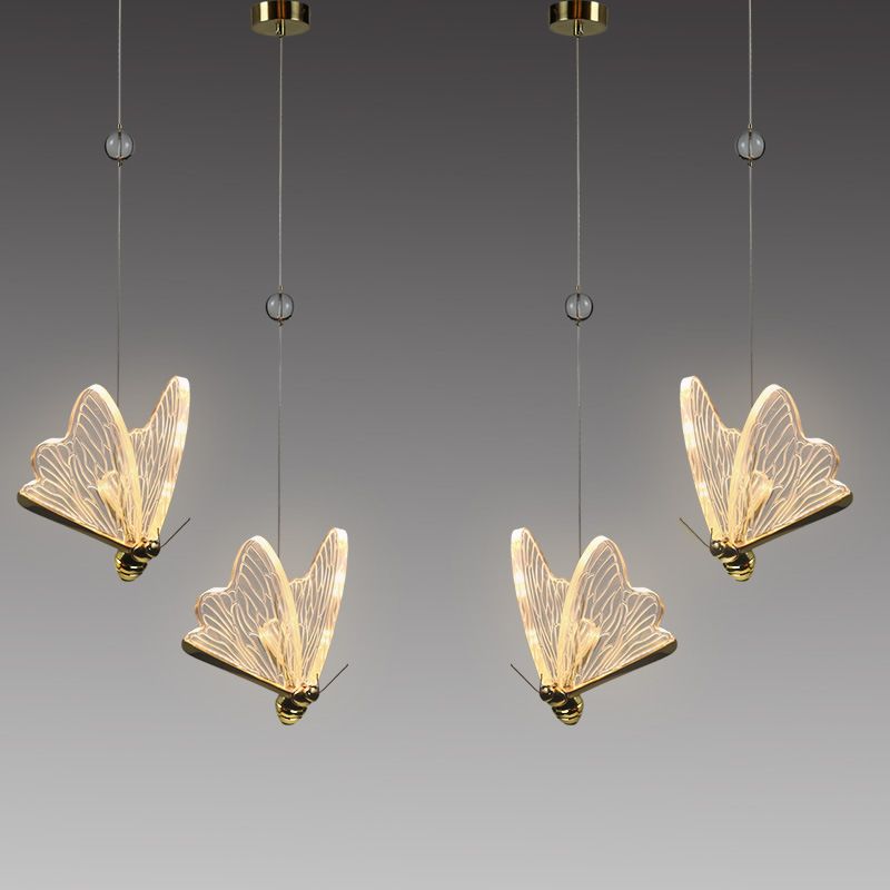 Schmetterling Multi -Lichter HABELEGENLEGENE LEGELPTEIL MODERN ACRYLISCHEN ACRYLISCHEN Pendellicht
