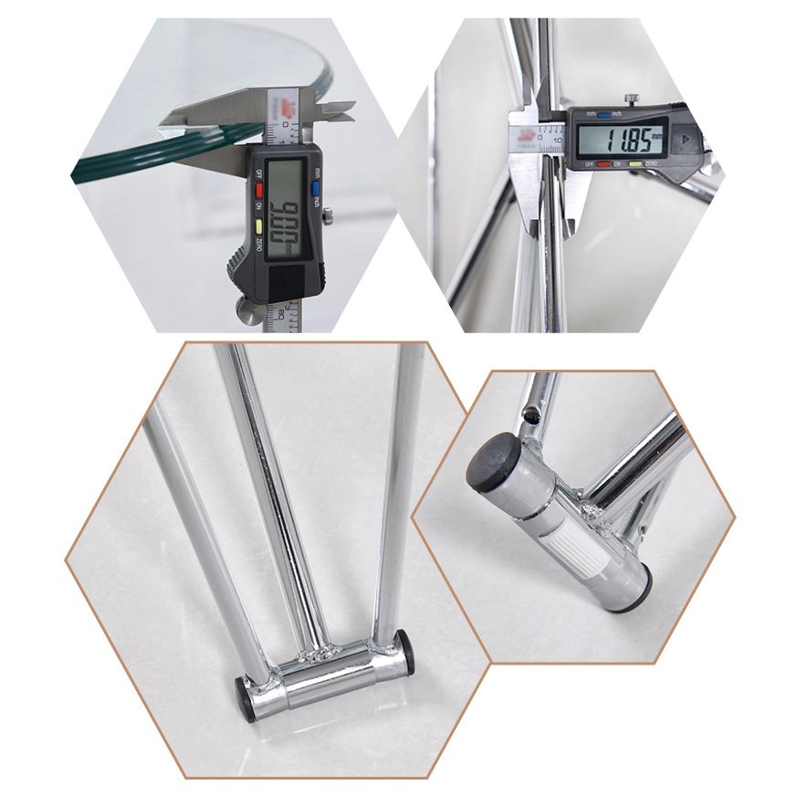 Table de salle à manger de cuisine de style moderne table ronde avec base en métal