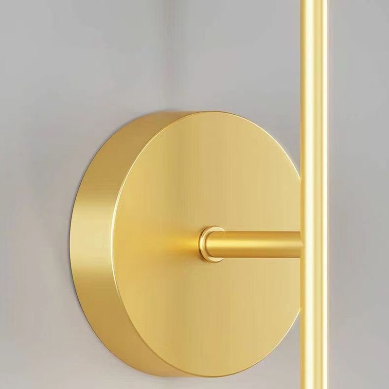 Light Luxury Style Aluminum Wall Light Glass Shade LED Wall Lamp for Bedroom