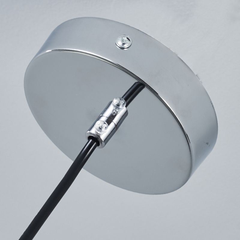 Éclairage de pendentif en verre transparent lampe à suspension à 1 lumière minimaliste pour chambre à coucher