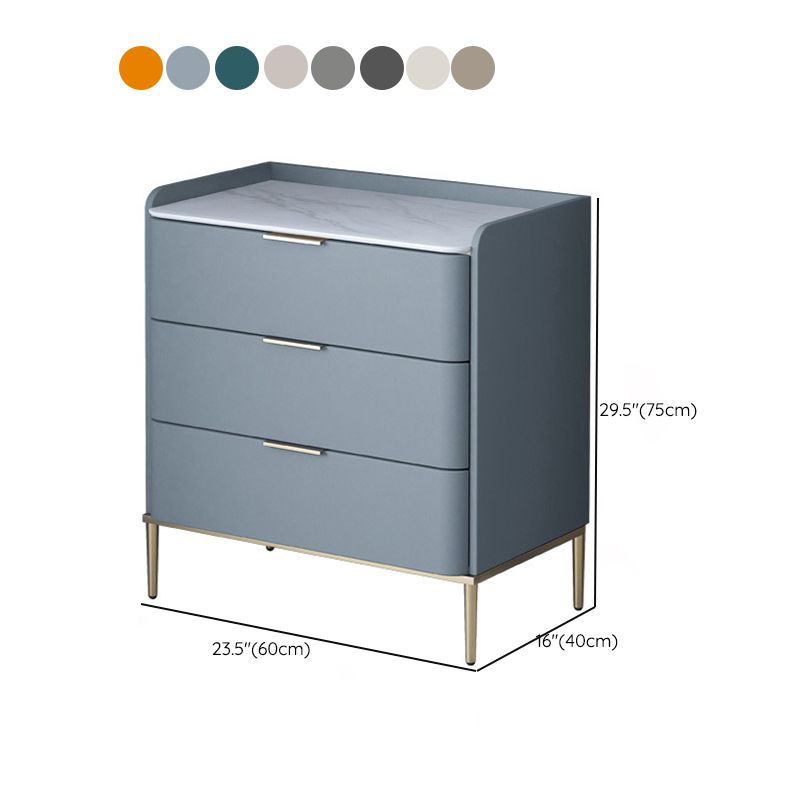 Vertical Glam Stone Storage Chest Bedroom Chest with Drawers