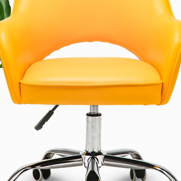 Minimalist Style Upholstered Arm Dining Chairs Open Back Dining Side Chair for Home