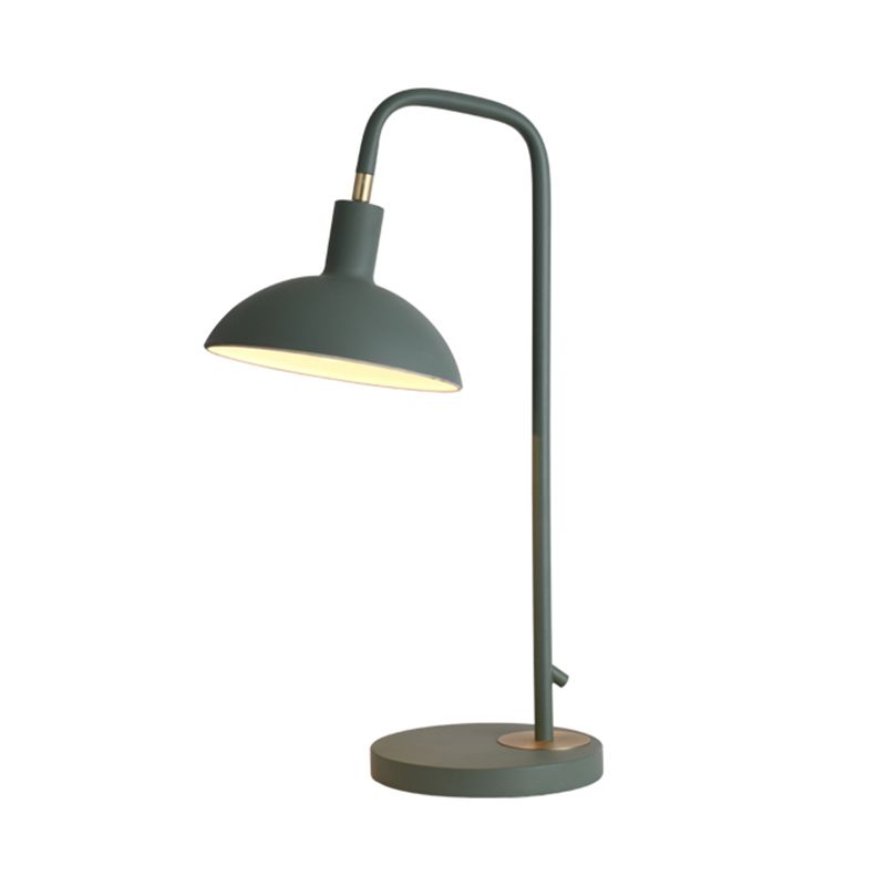 Metallic Dome Shade Nightstand Lamp Nordic 1 Bulb Pink/Yellow/Blue Table Light for Bedside