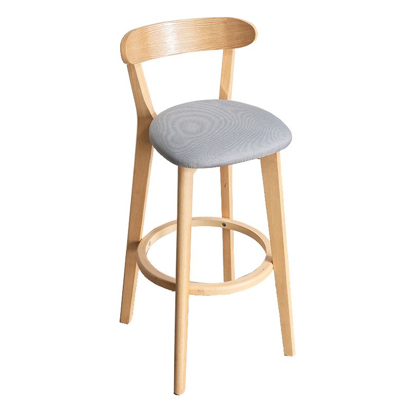 Contemporary Wood Dining Kitchen Room Armless Stool Low Back Bar Stool