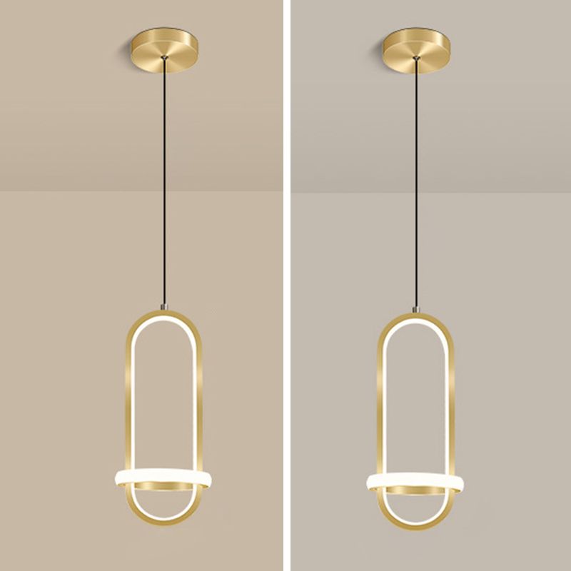 Runde Form LED -Anhängerlampe moderne minimalistische Metallhanglampe für Esstisch