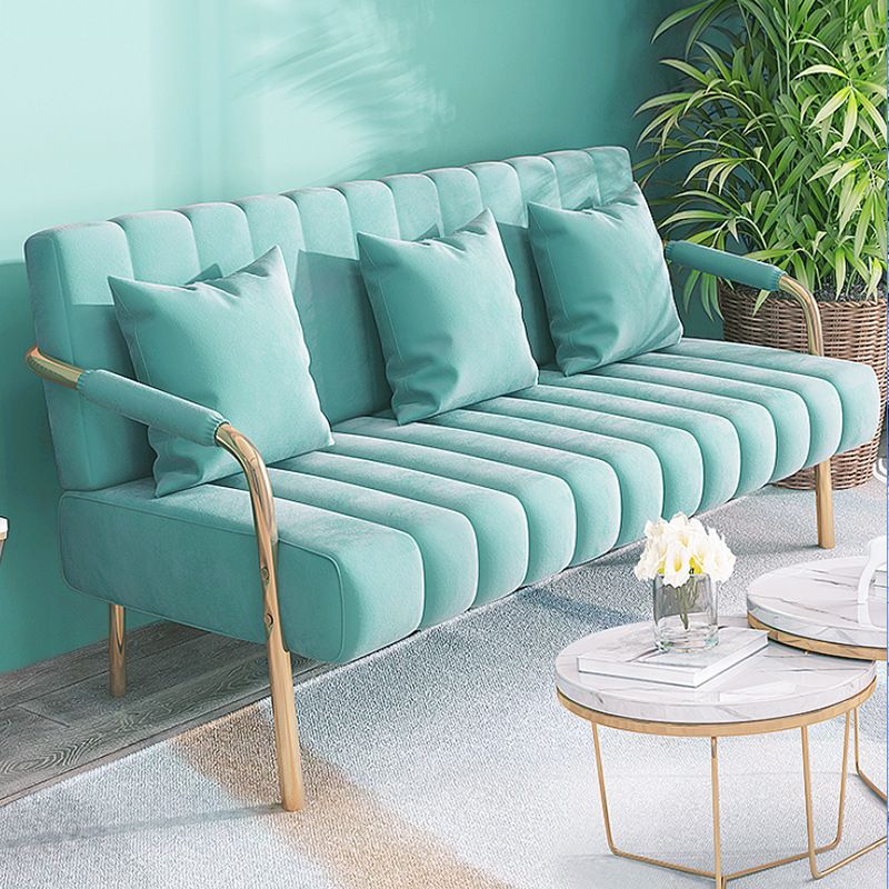 Glam Velvet 3-seat Sofa with Sewn Pillow Back 22" Wide 28" High