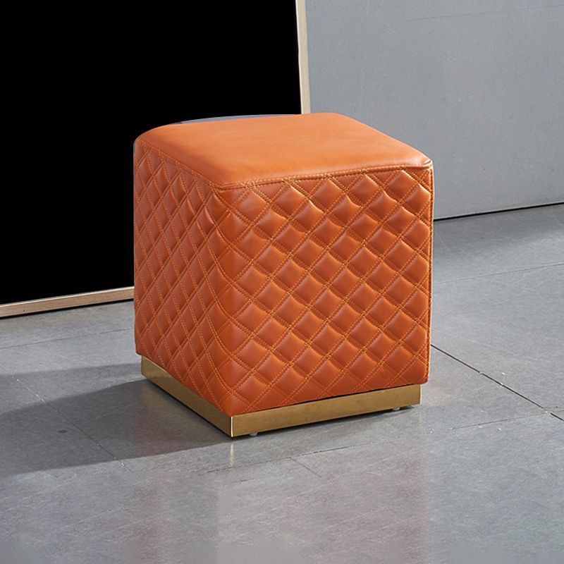 Orange Modern Cube Water Resistant Square Cube for Living Room