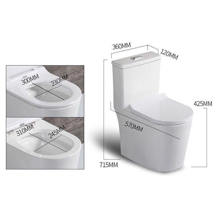 Modern All-In-One Toilet Bowl Floor Mounted Siphon Jet ABS Urine Toilet