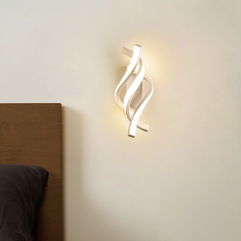 LED Minimalist Wall Sconce Light Creative Twist Shape Wall Light for Bedside