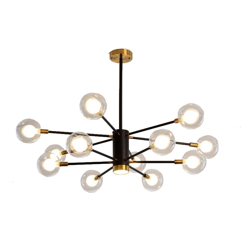 Multi Light Spherical Branch Hanging Lights Modern Style Glass Hanging Lighting for Study