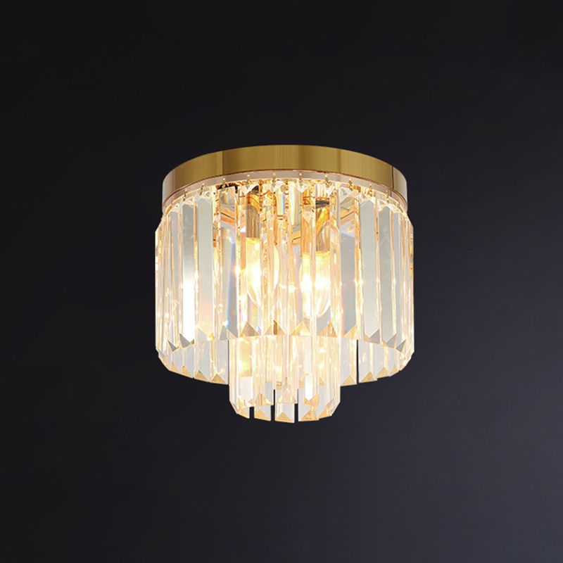 Drum Tri-Prism Crystal Inbouwverlichting Minimalistisch goud inbouwarmatuur voor woonkamer