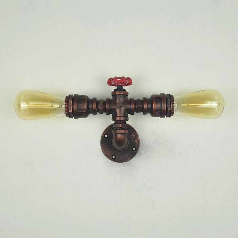 Luz montada en la pared lámpara de agua de estilo industrial Válvula de agua de metal luz montada en la pared