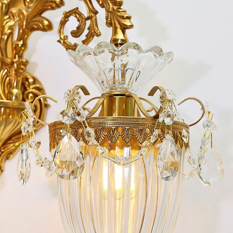 Cone Shape Metal Wall Lighting Modern Style Multi Lights Wall Mounted Light in Gold