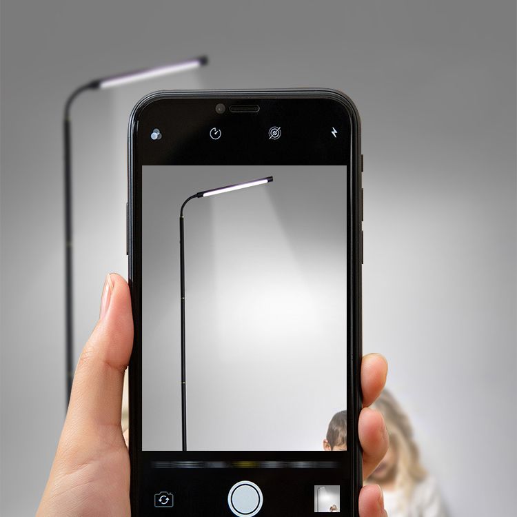 Modern Strip Shape Floor Light LED Metal Floor Standing Light with Acrylic Shade