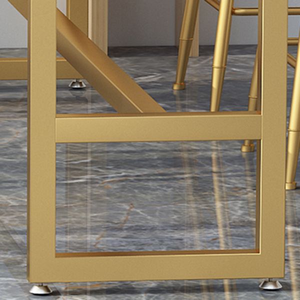 Faux Marble Pub Table Set Modern 1/7 Pieces Bar Stool and Table Set