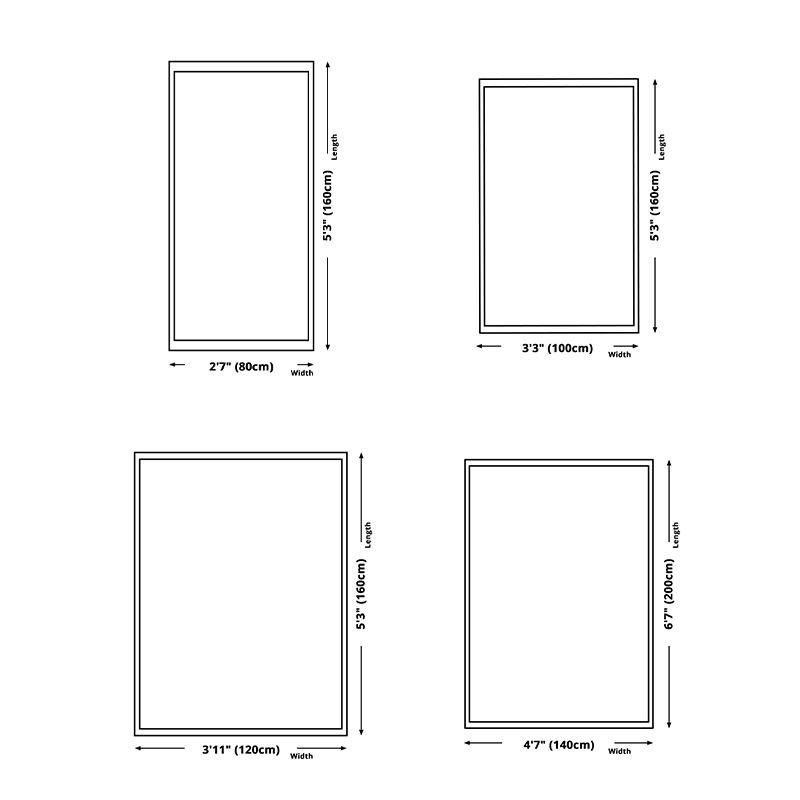 Stylish Modern Indoor Rug Contrast Panel Area Rug Polyster Carpet with Non-Slip Backing